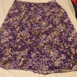 White Stag Purple Flower Design Full Length Skirt